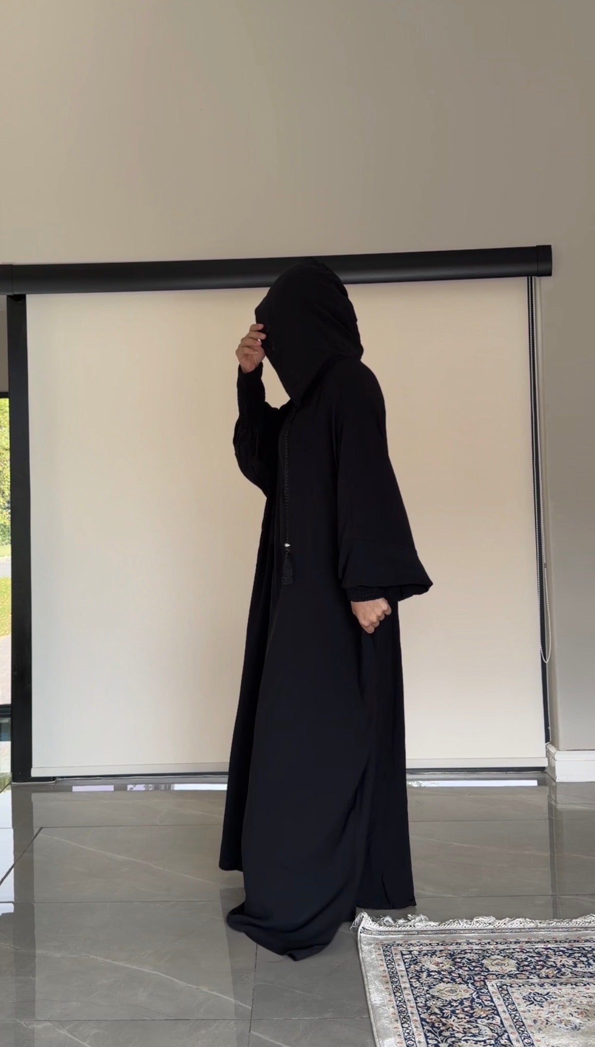 Black burqa without dots