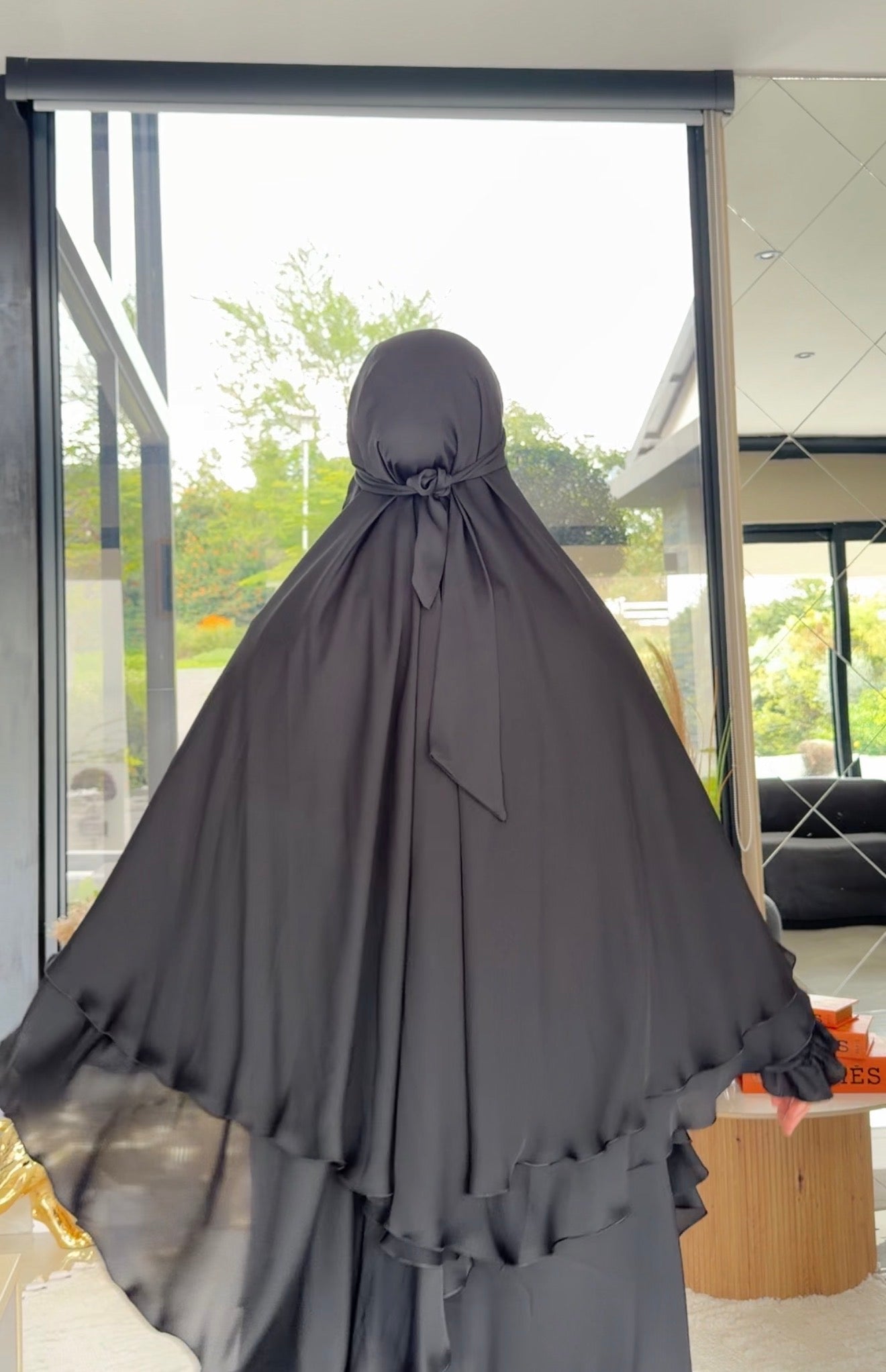 Black hareer Khimar or jilbaab