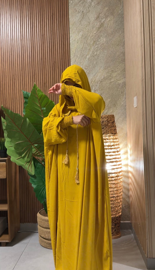 Yellow burqa with no dots