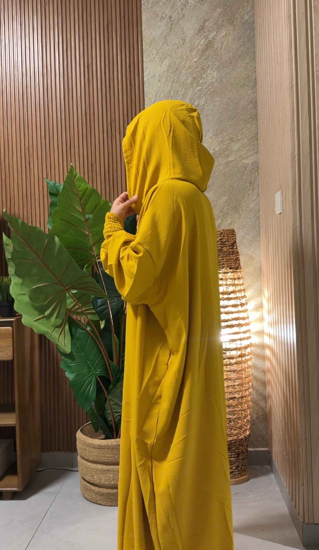 Yellow burqa with no dots
