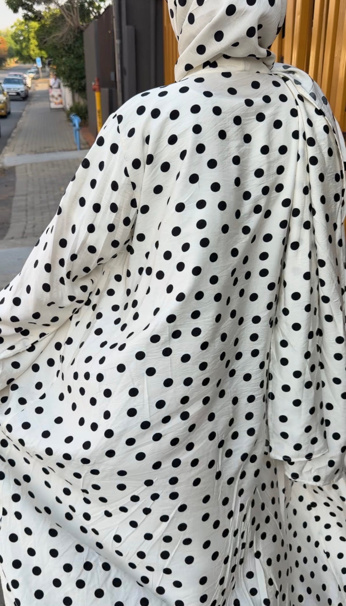 Polka dot abayah