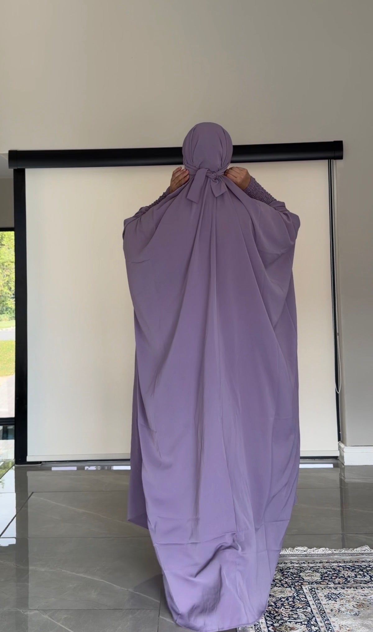 Purple long jilbaab