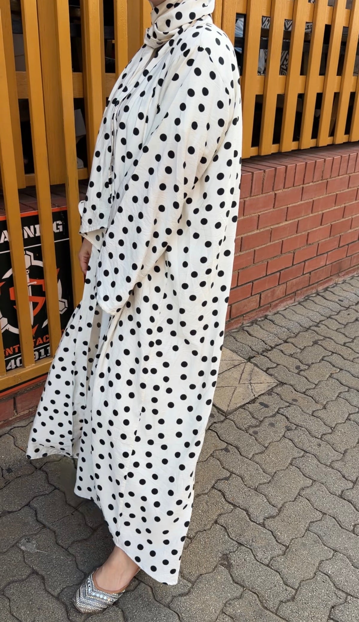 Polka dot abayah
