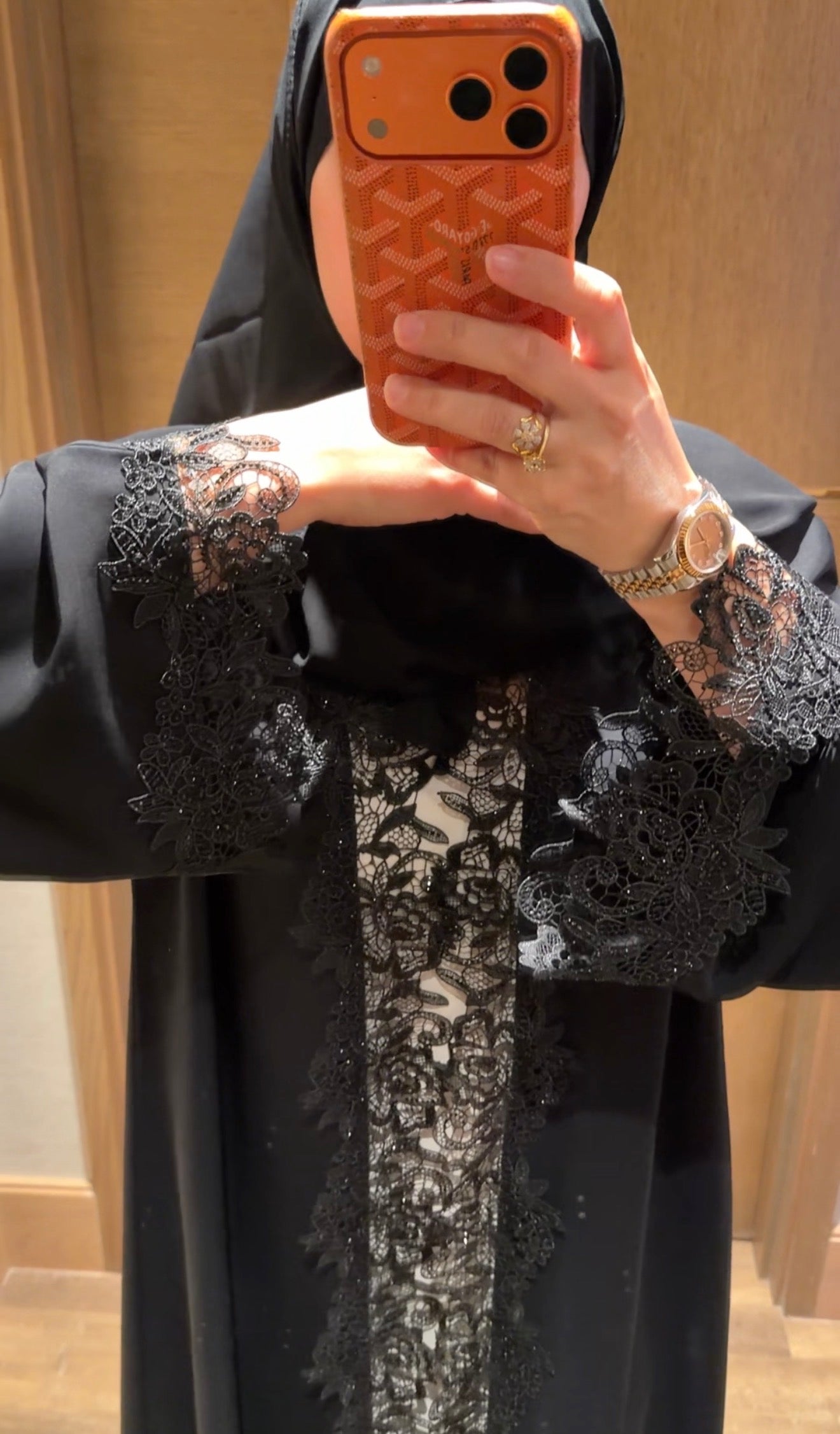 Black lace abayah
