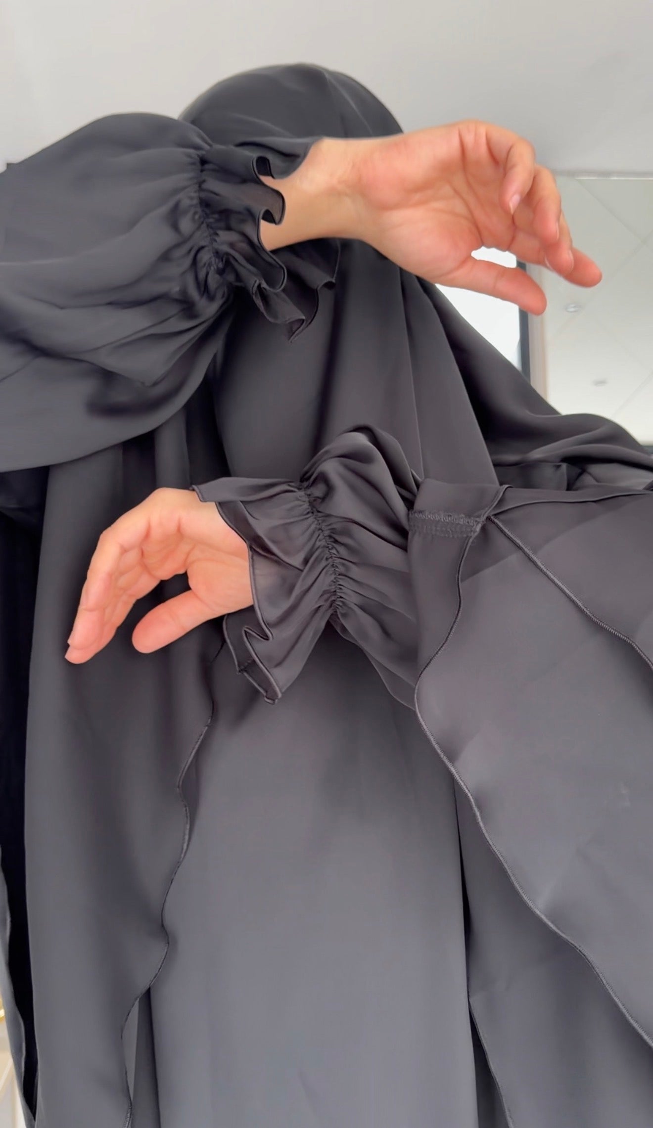 Black hareer Khimar or jilbaab