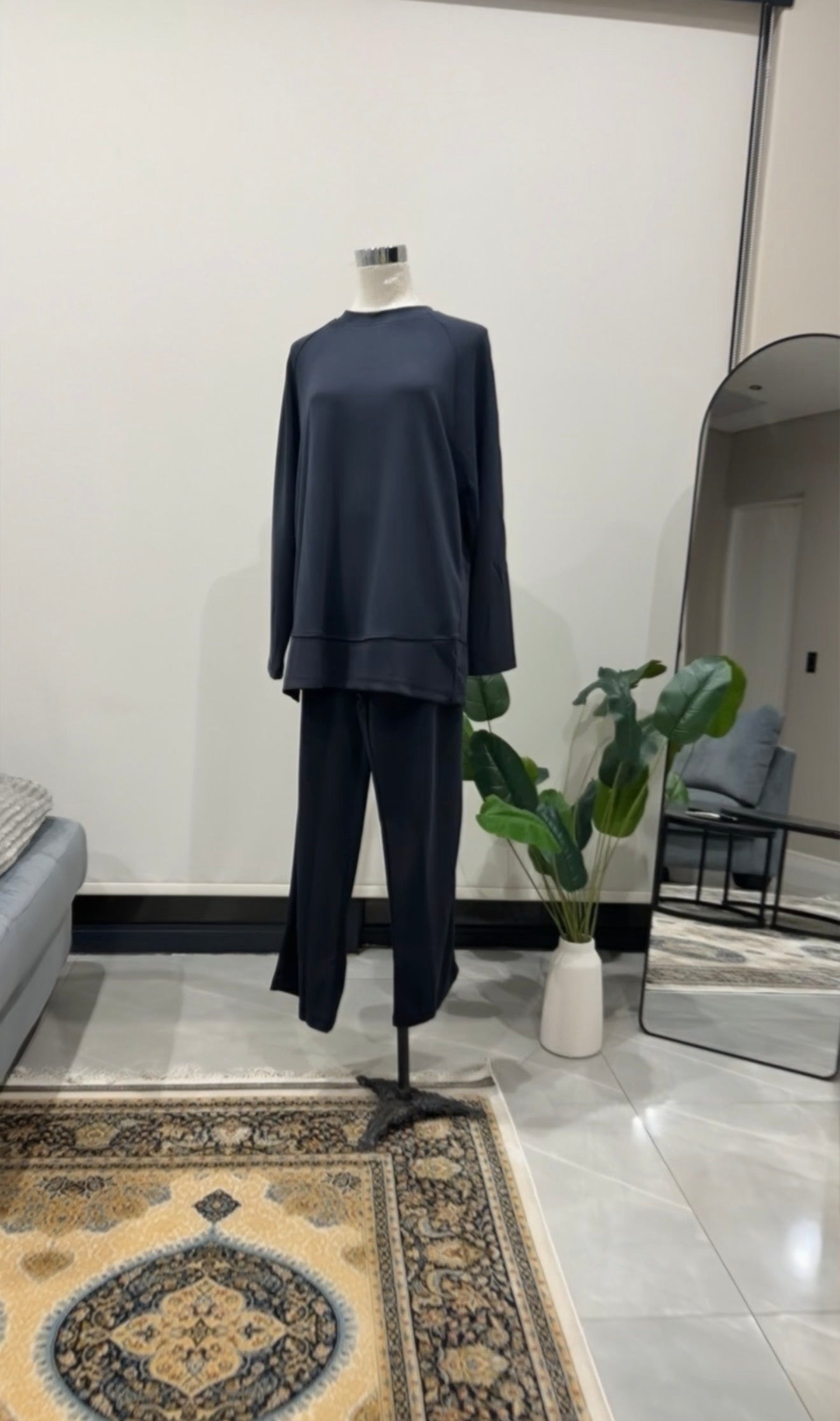 Dark Grey Pant Set
