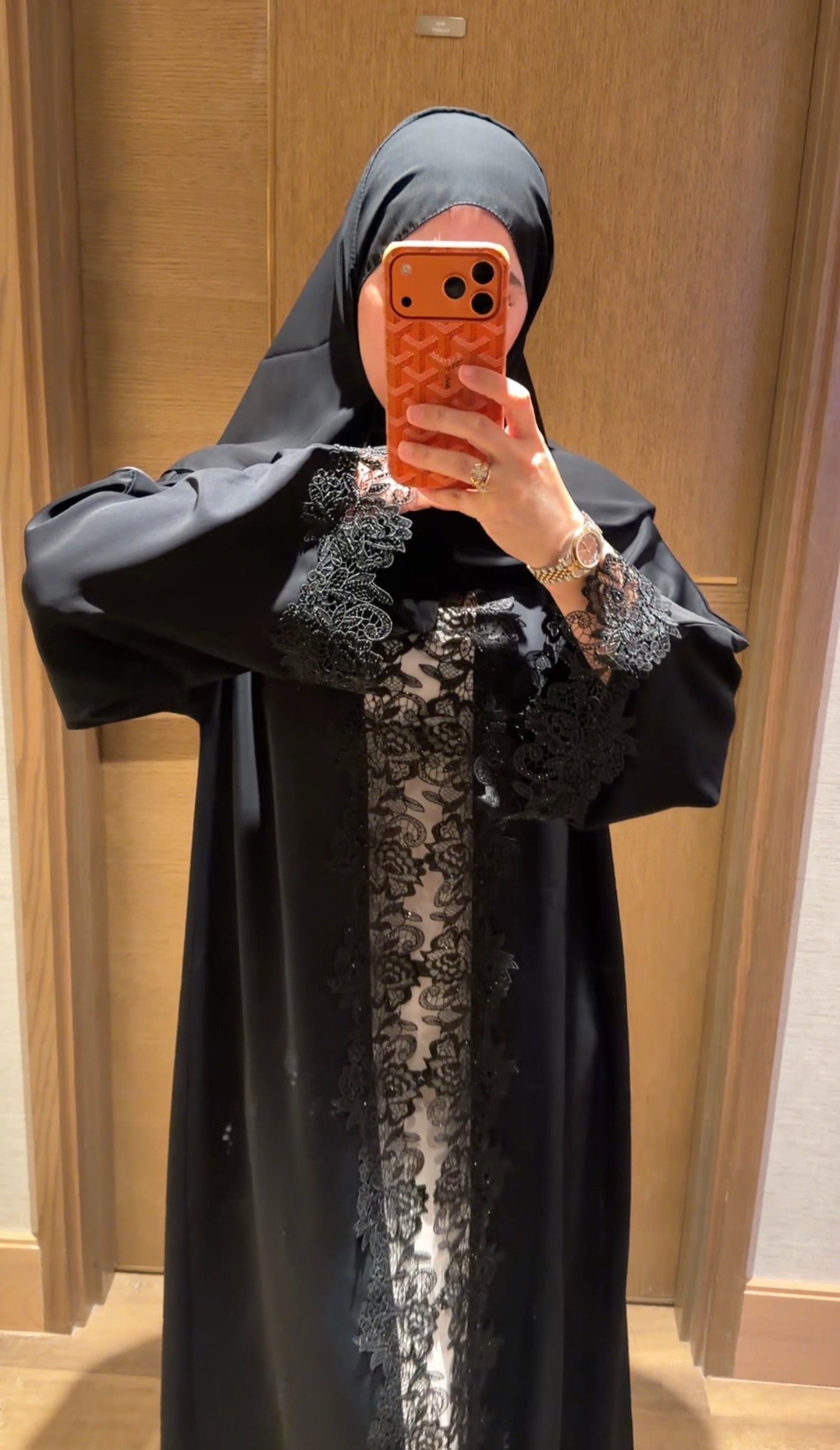 Black lace abayah