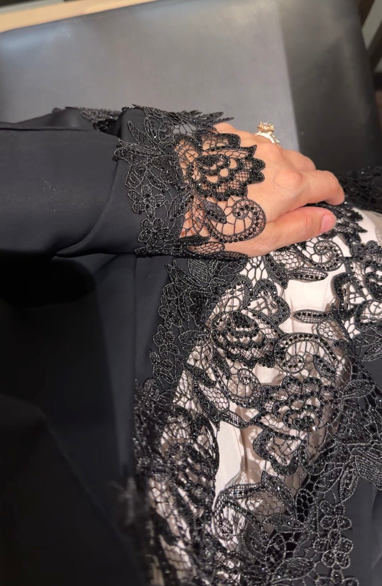 Black lace abayah