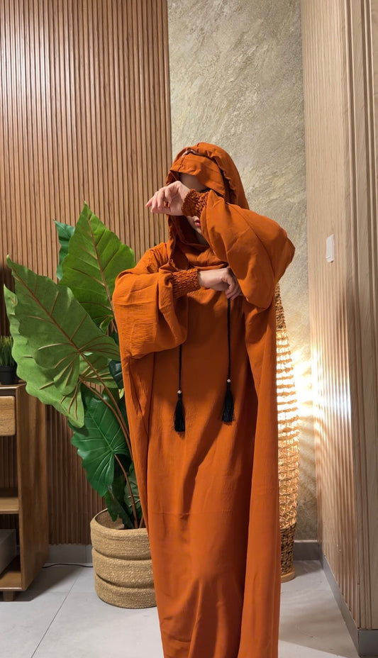 Orange burqa with no dots