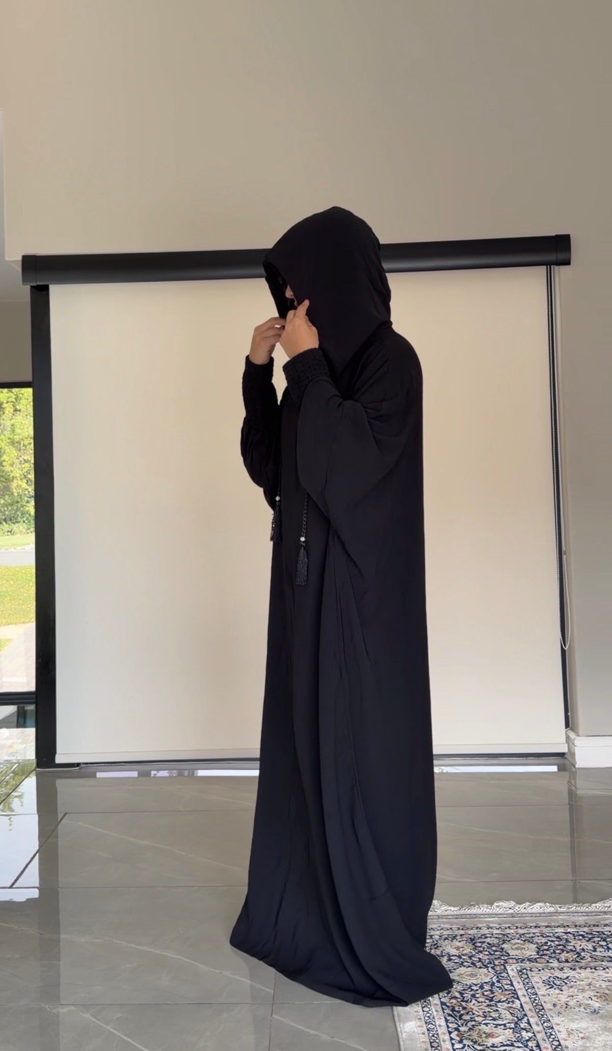Black burqa without dots