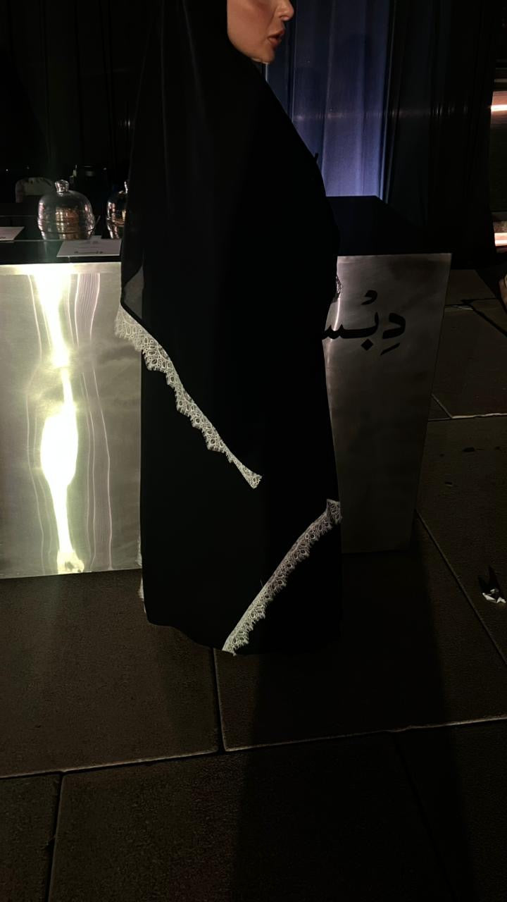 White Lace Abayah Style 1