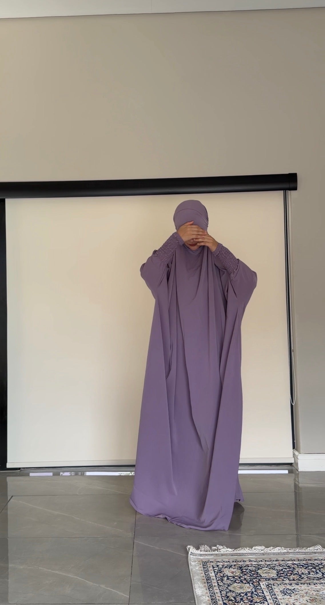 Purple long jilbaab