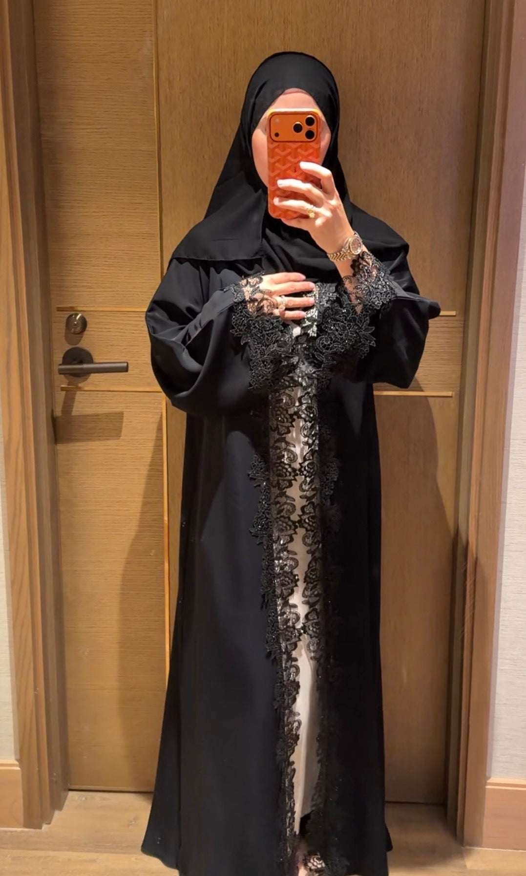 Black lace abayah
