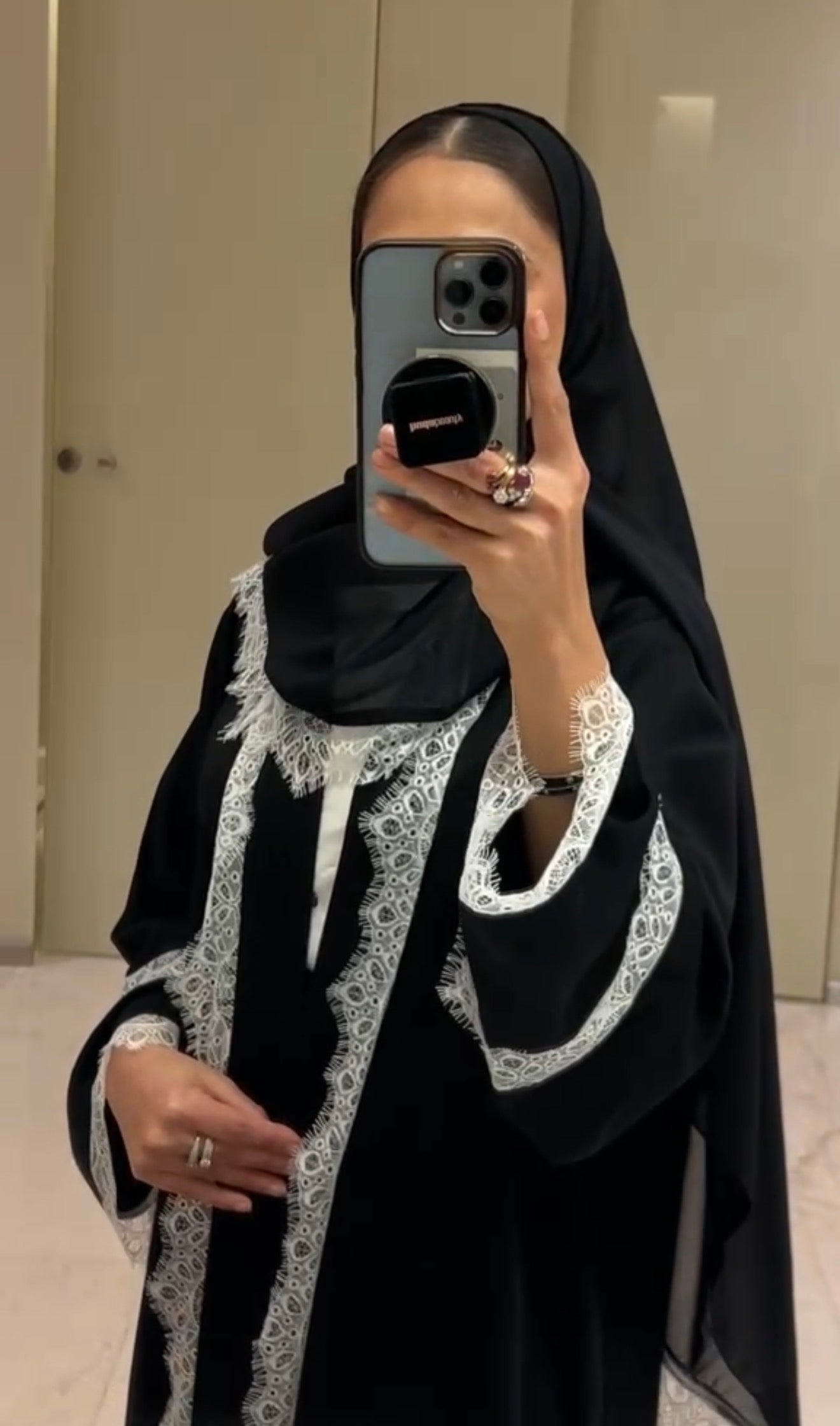 White Lace Abayah Style 1