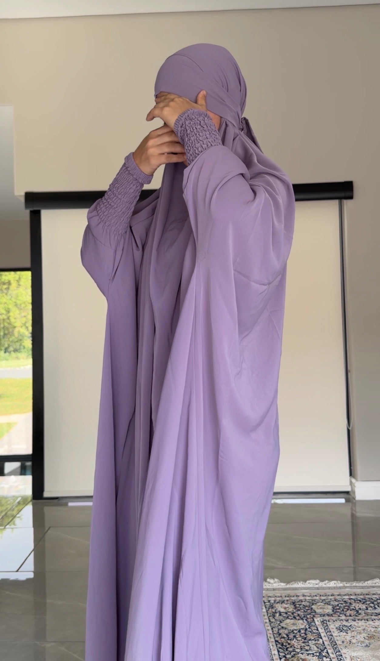 Purple long jilbaab