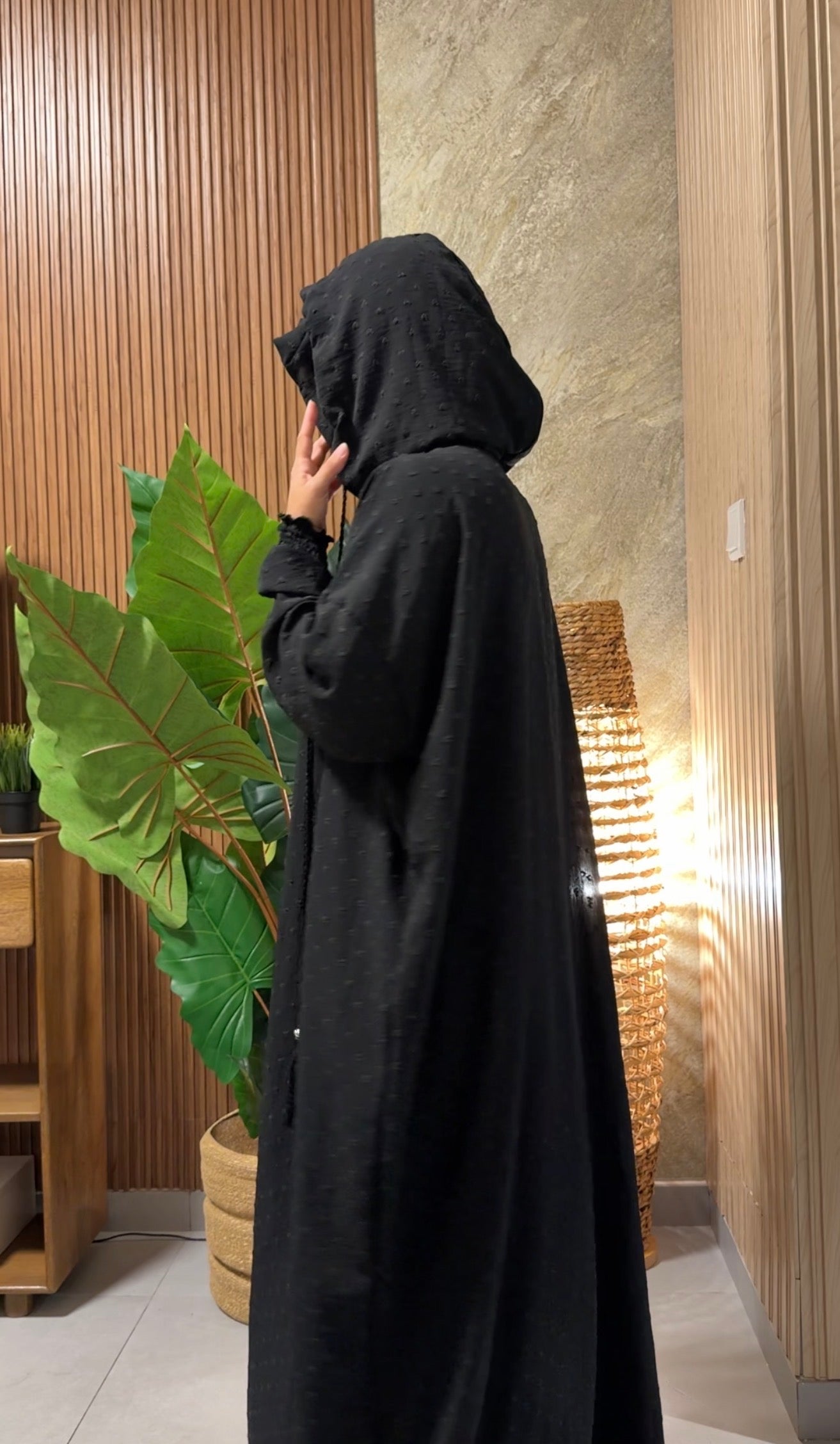 Black burqa with 🖤 dots
