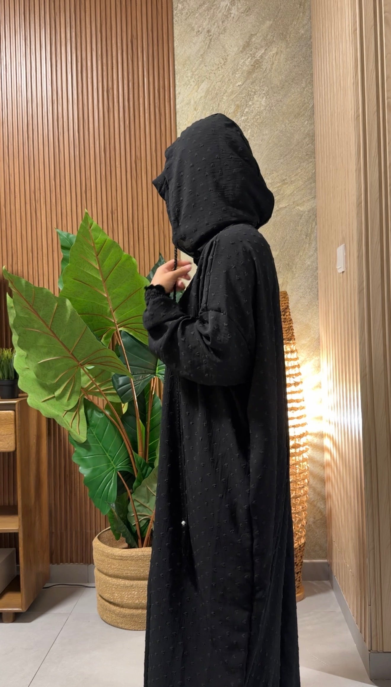 Black burqa with 🖤 dots