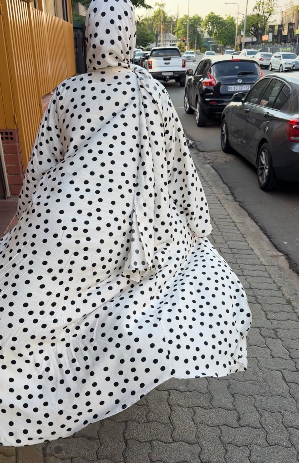 Polka dot abayah
