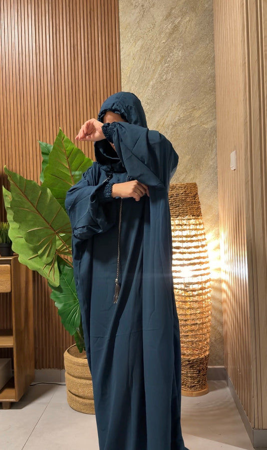 Teal burqa with no dots