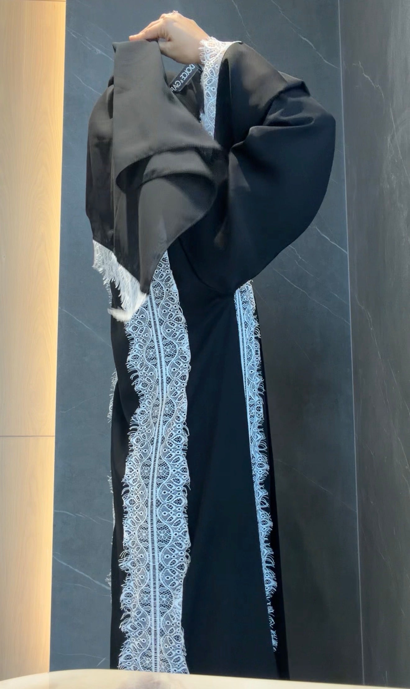 White Lace Abayah Style 2