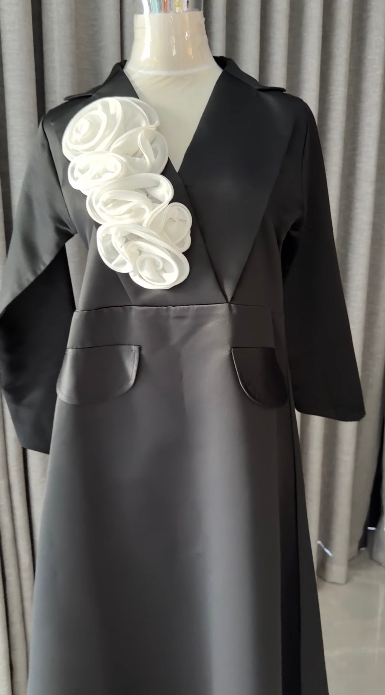 White floral Abayah dress