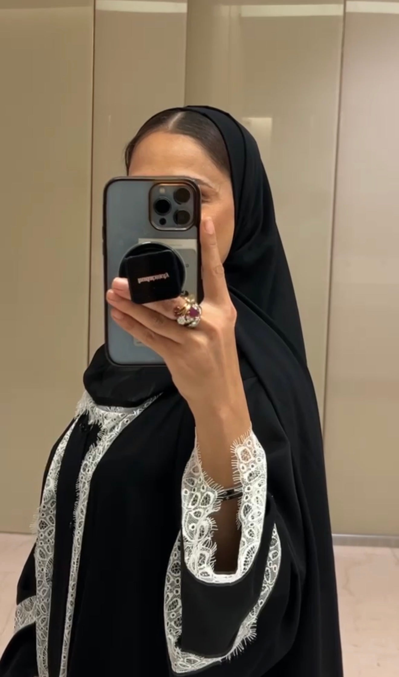 White Lace Abayah Style 1