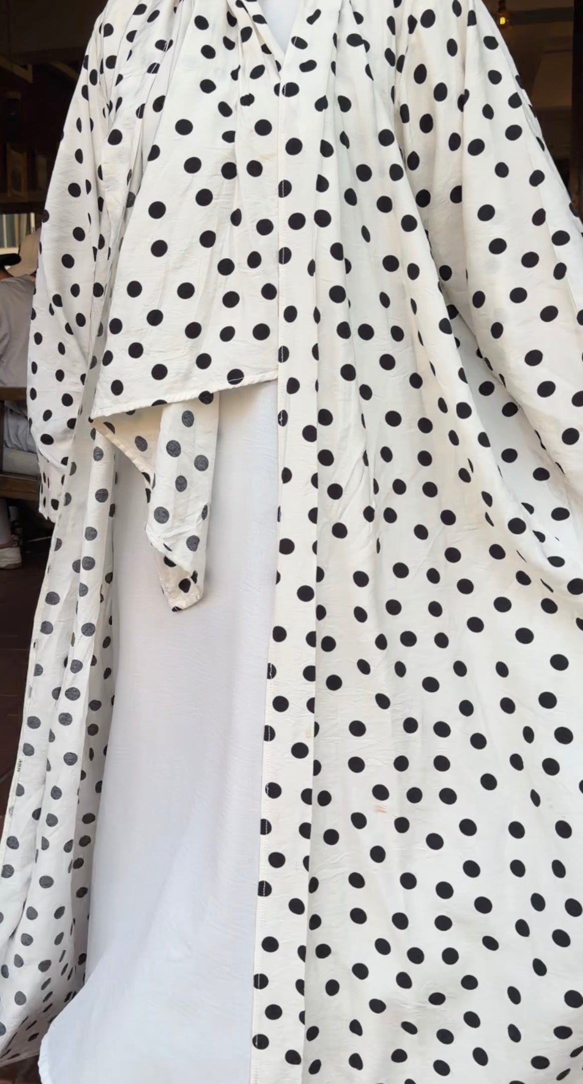 Polka dot abayah