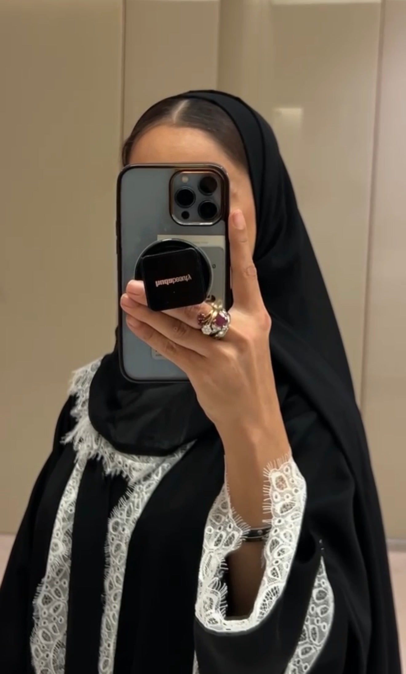 White Lace Abayah Style 1