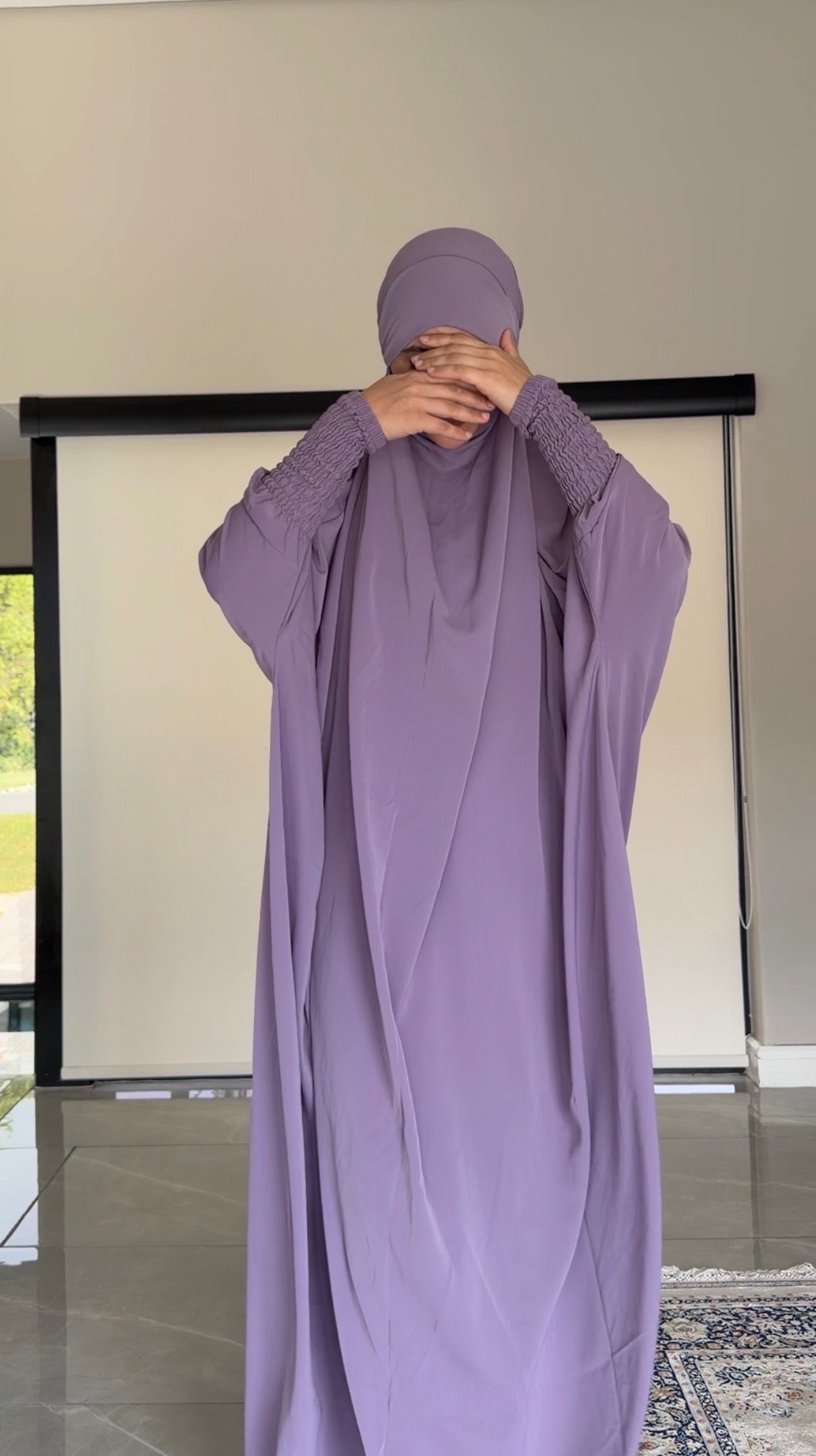 Purple long jilbaab