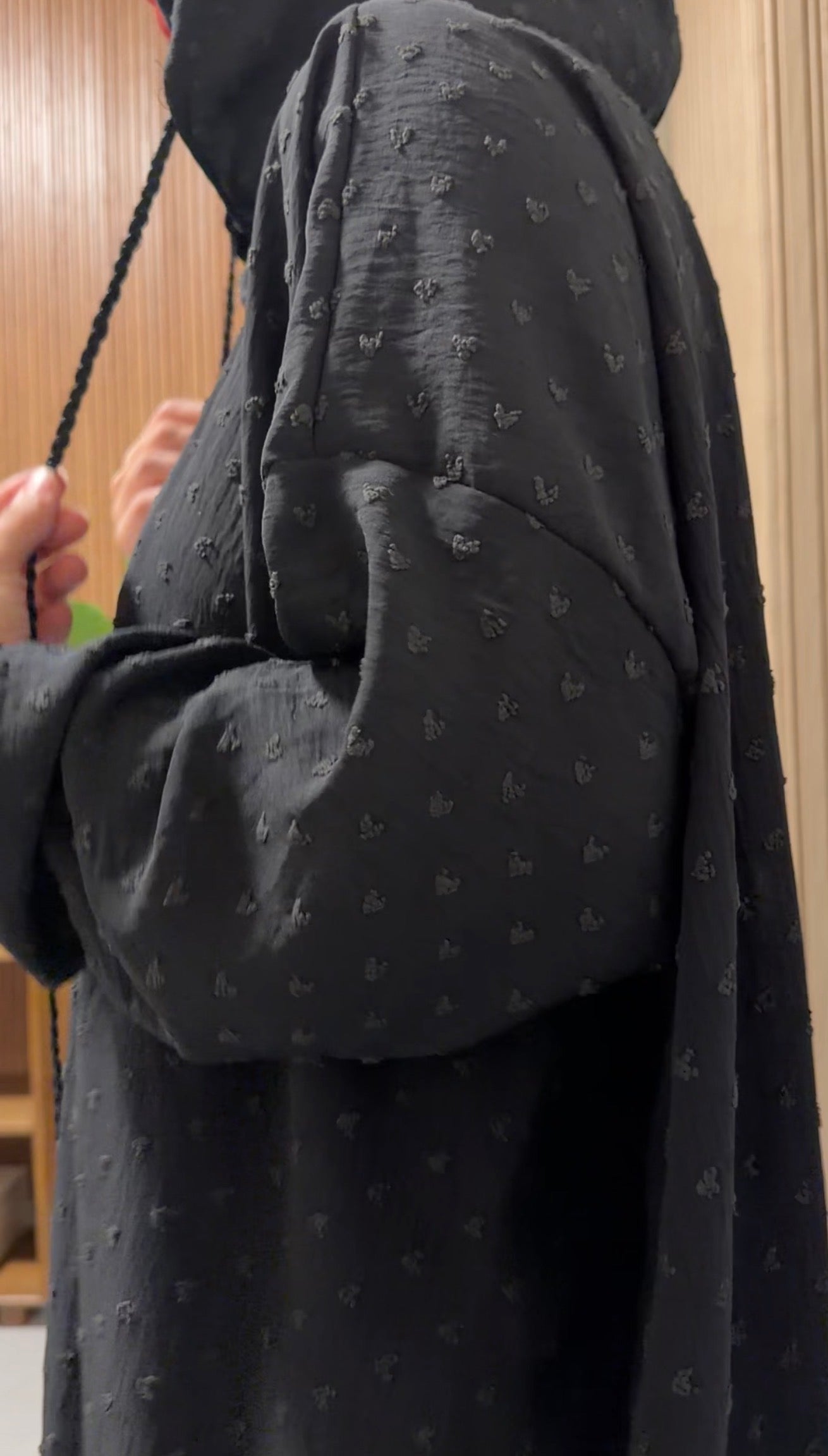 Black burqa with 🖤 dots