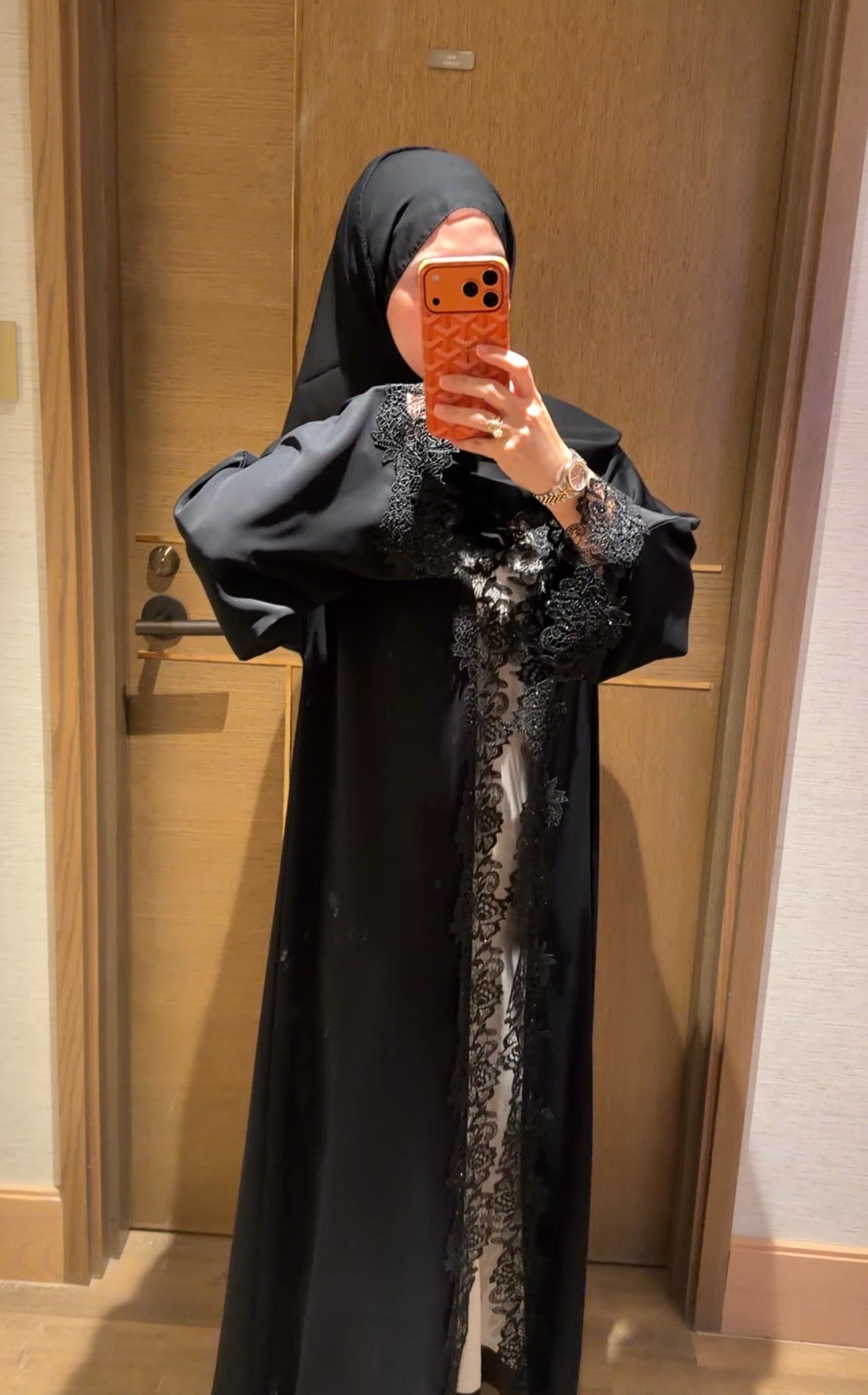Black lace abayah