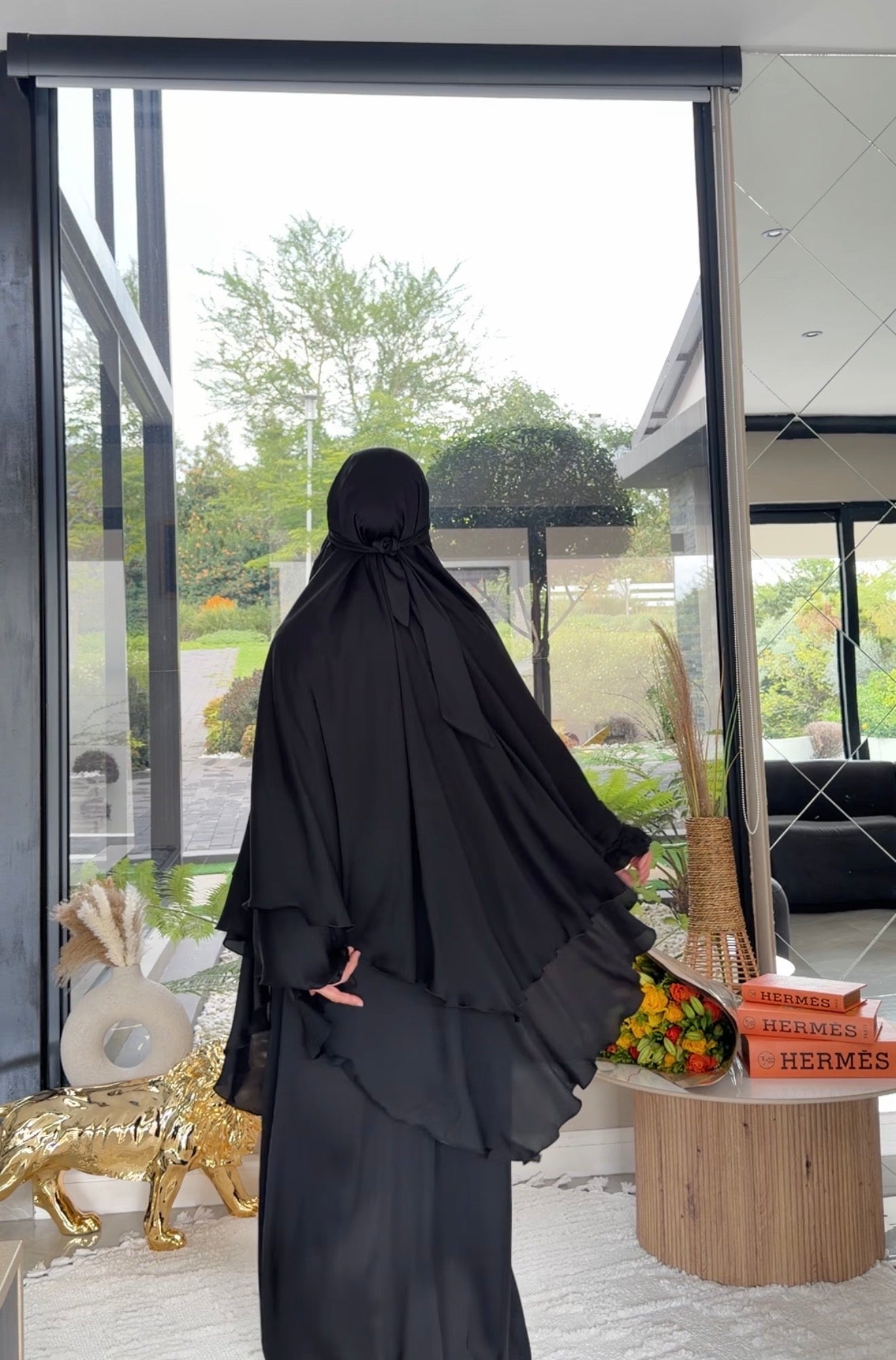 Black hareer Khimar or jilbaab