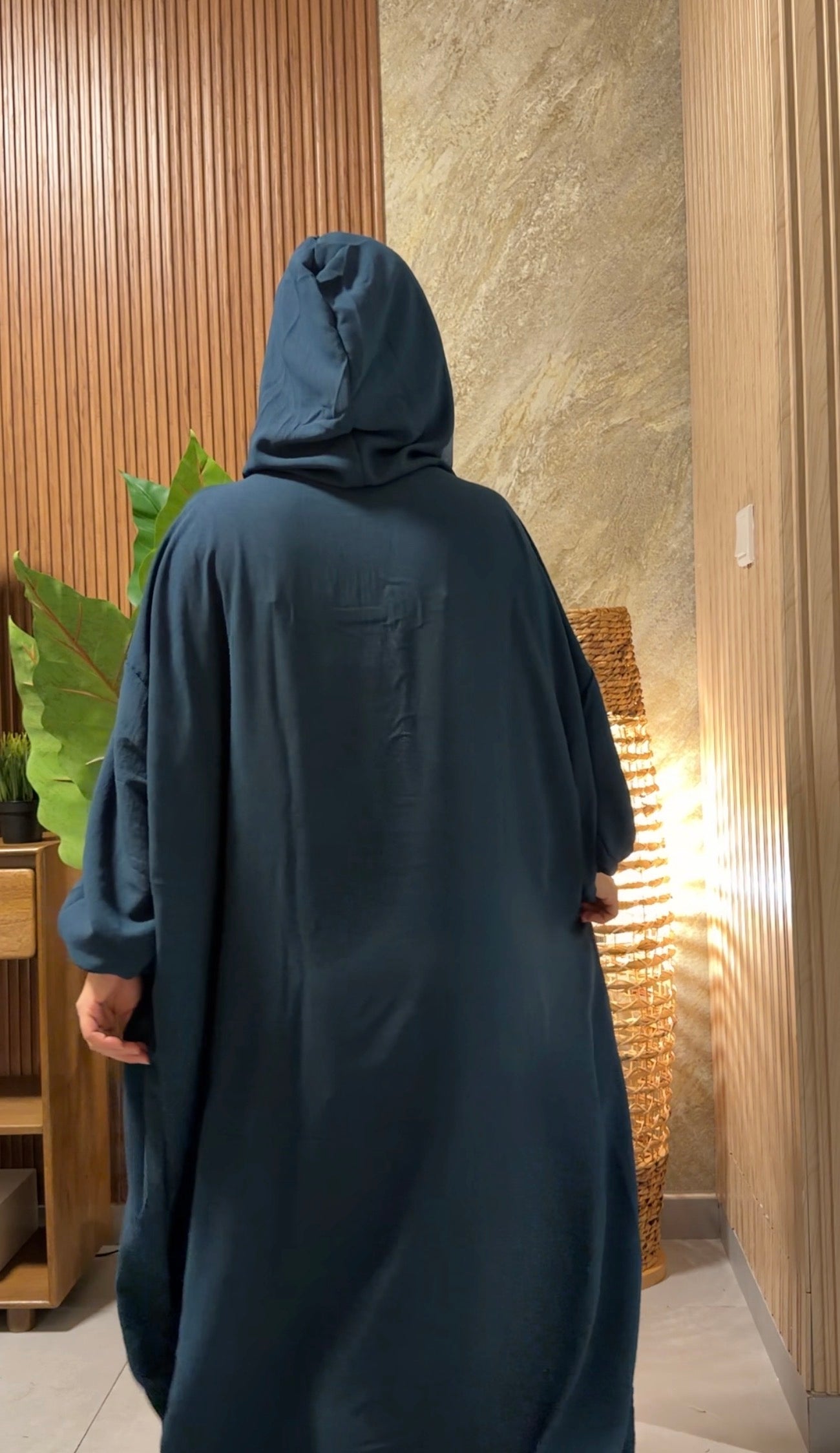 Teal burqa with no dots