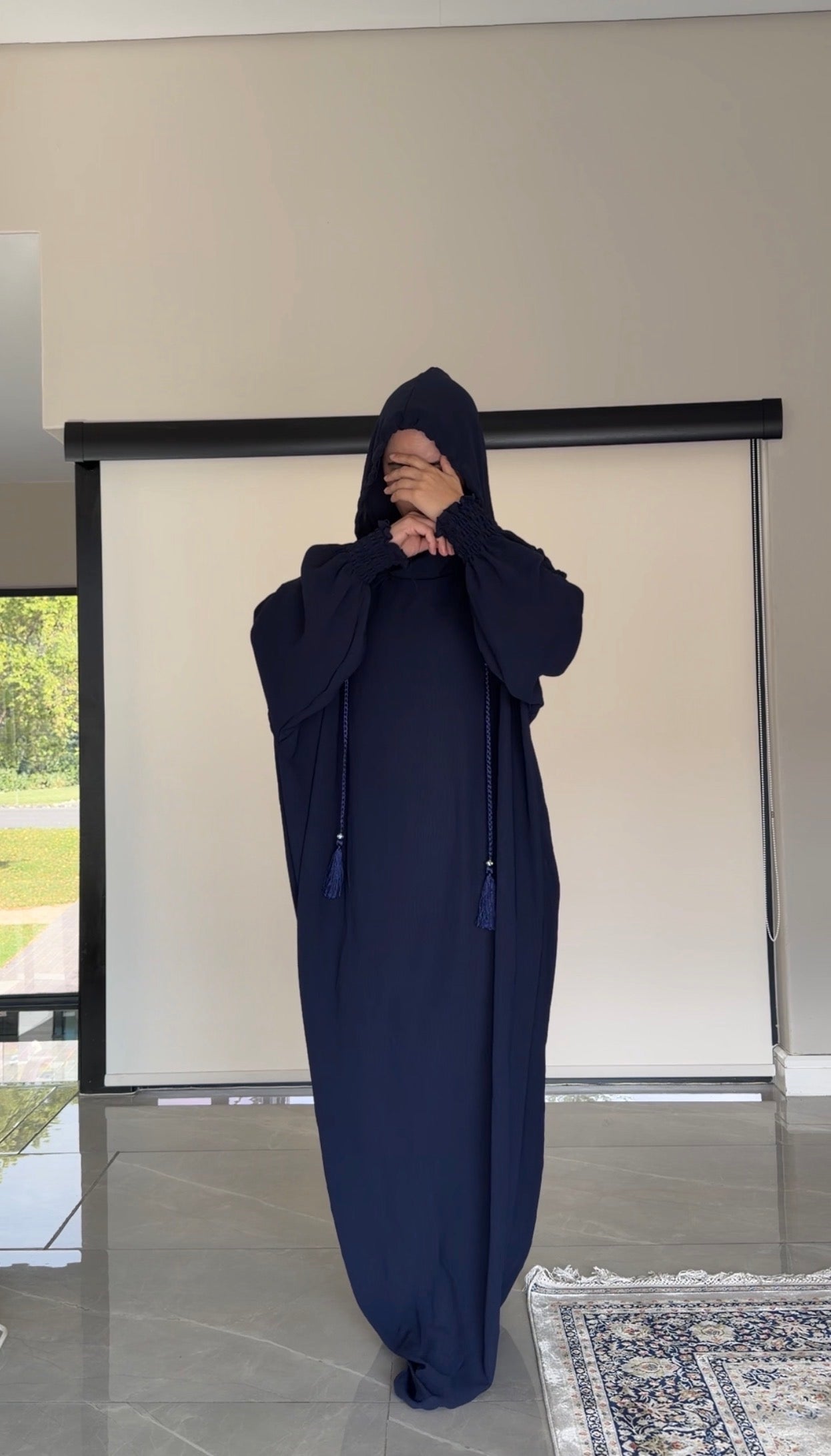 Navy burqa without dots