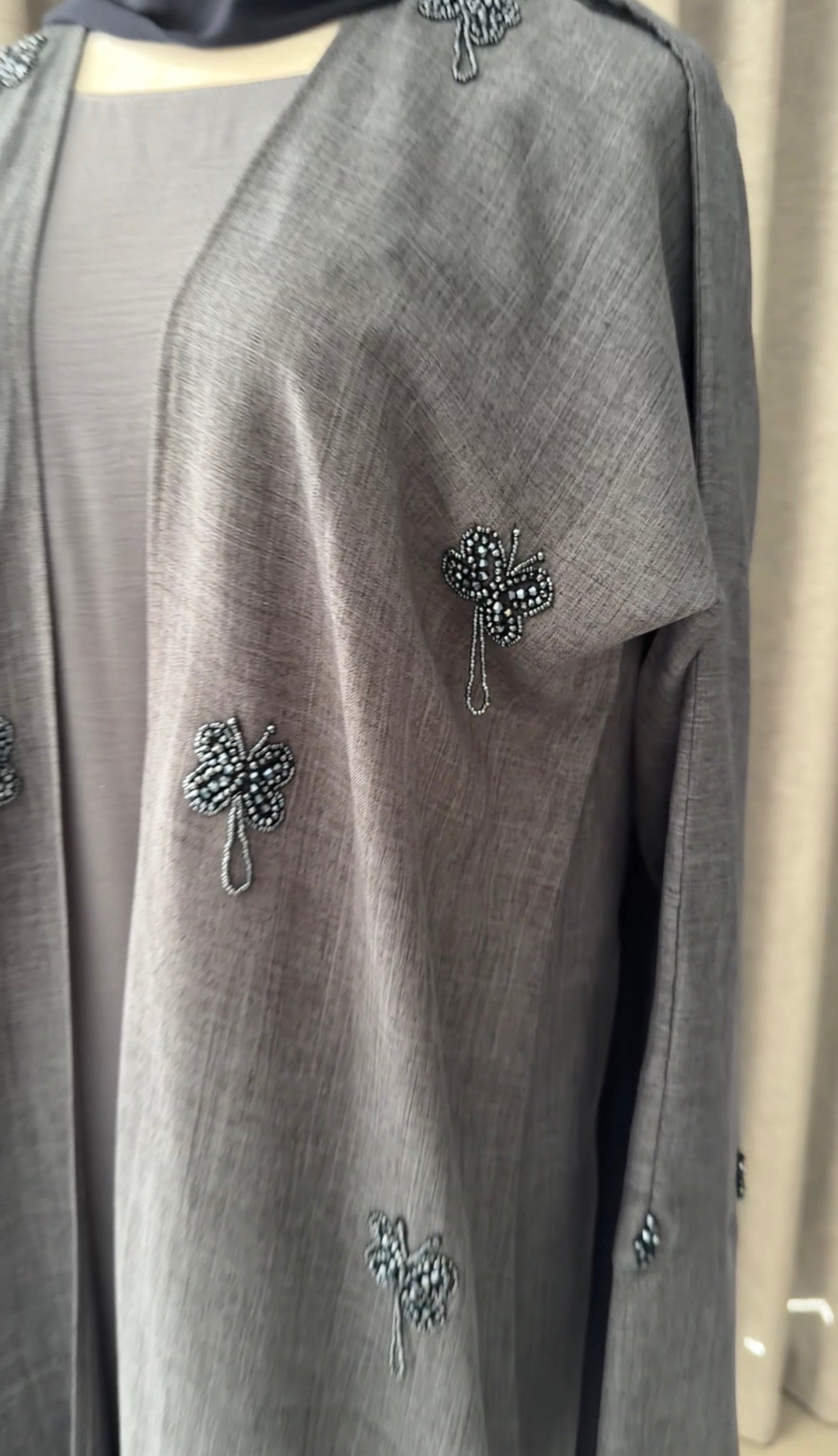Navy Butterfly Abayah