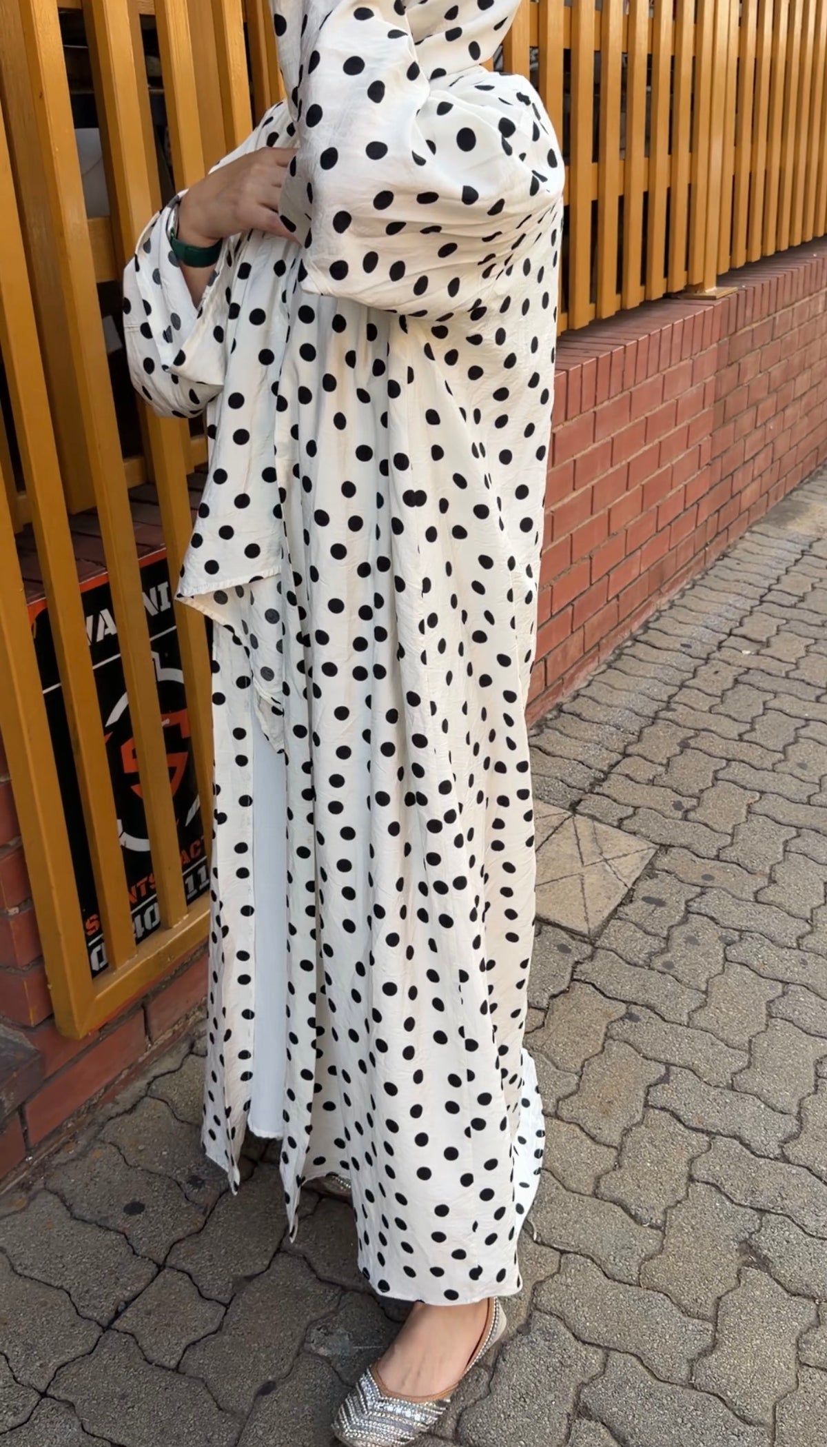 Polka dot abayah
