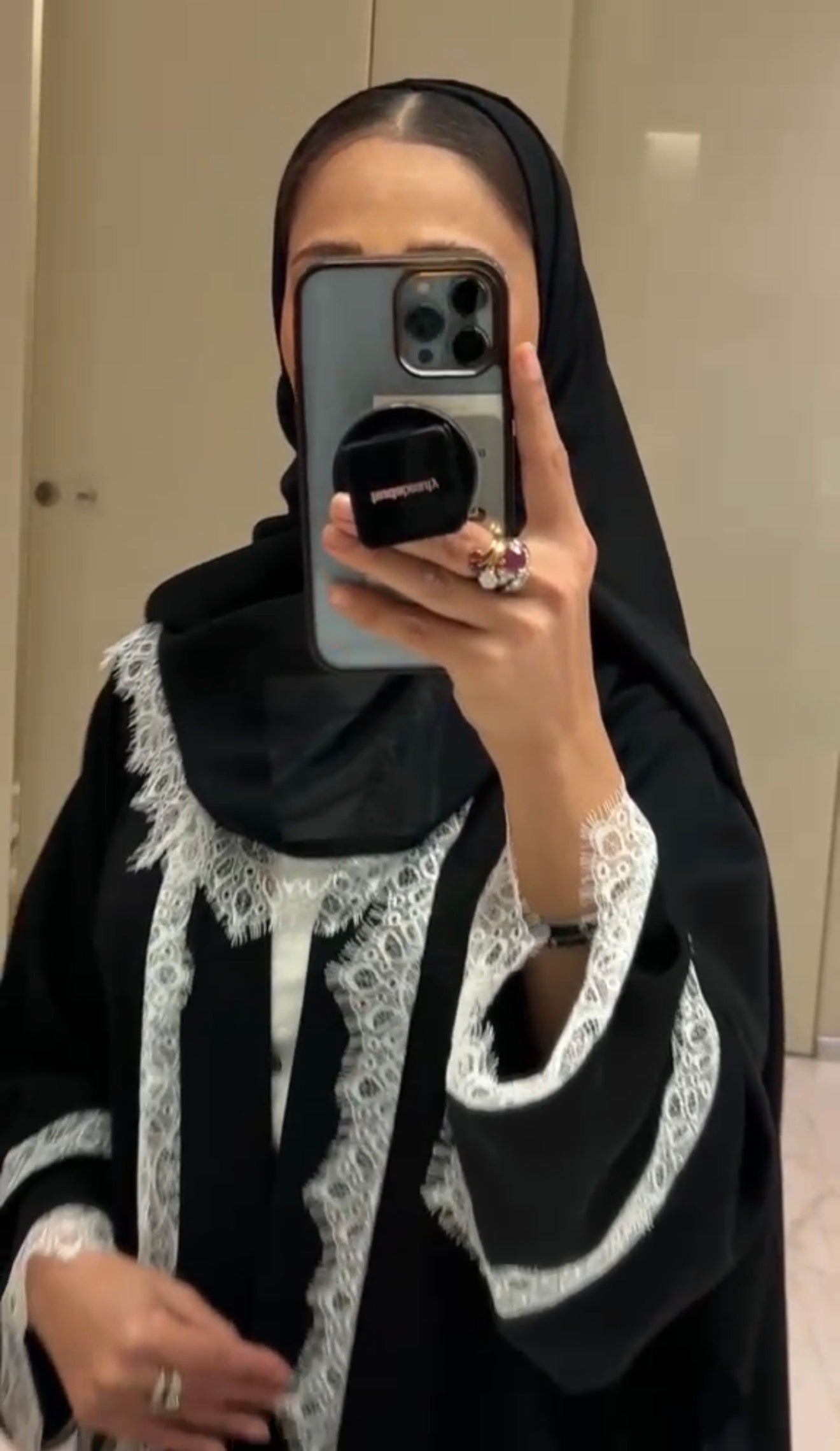 White Lace Abayah Style 1