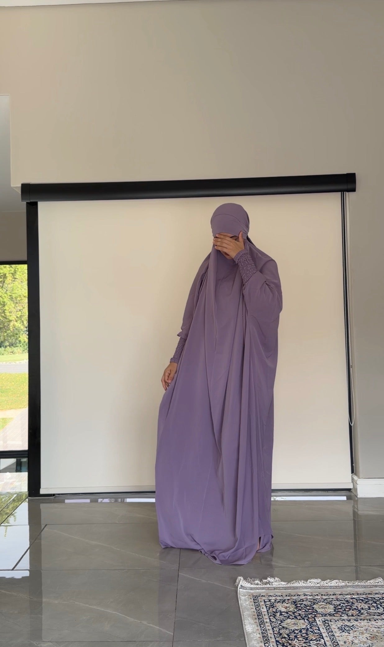 Purple long jilbaab