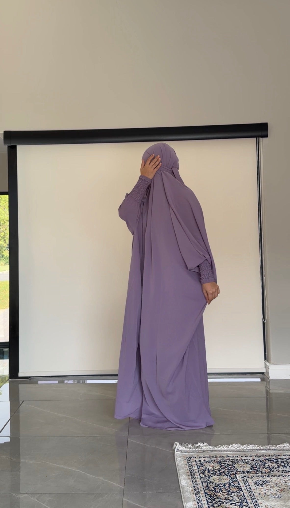 Purple long jilbaab