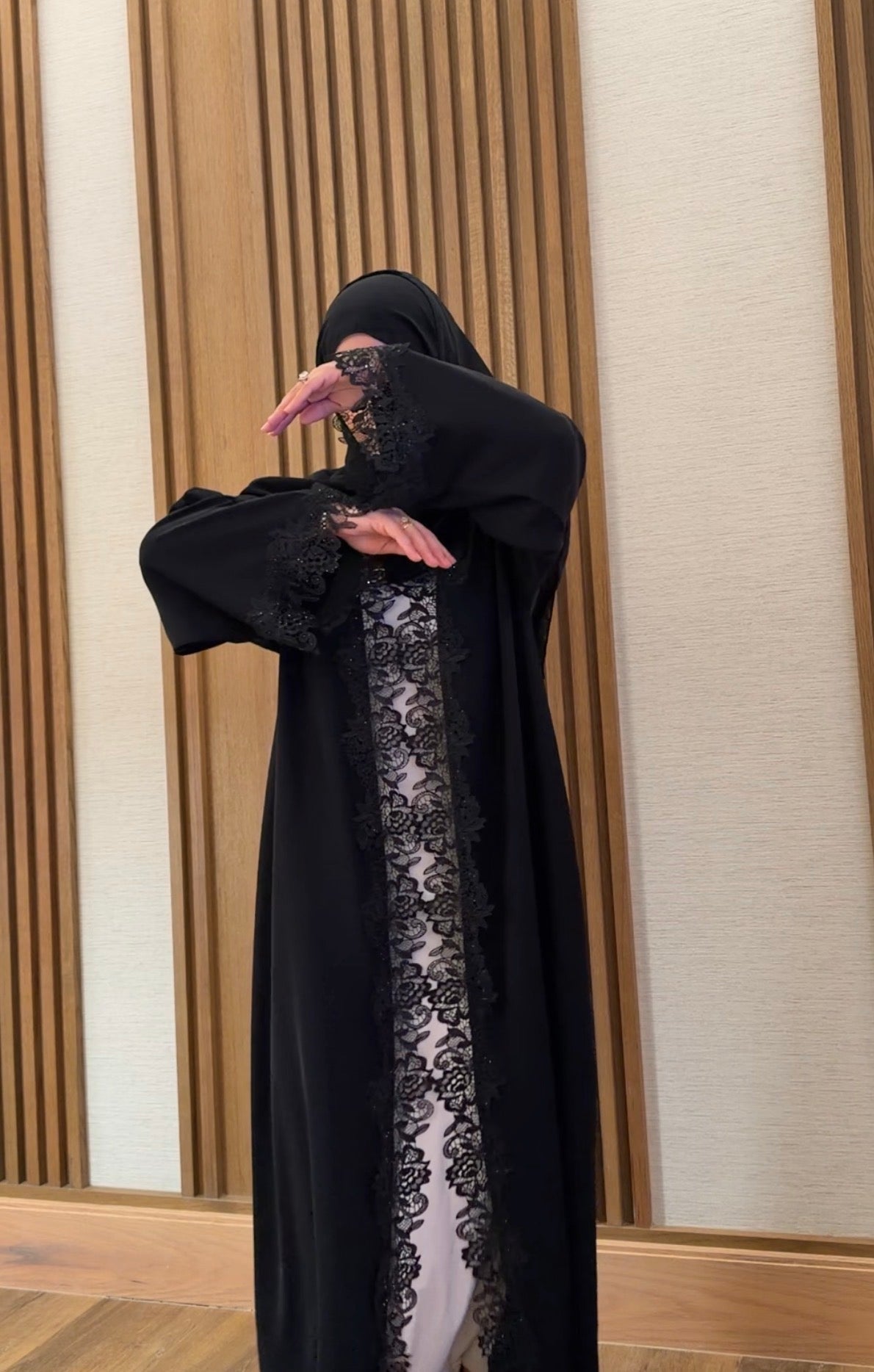 Black lace abayah