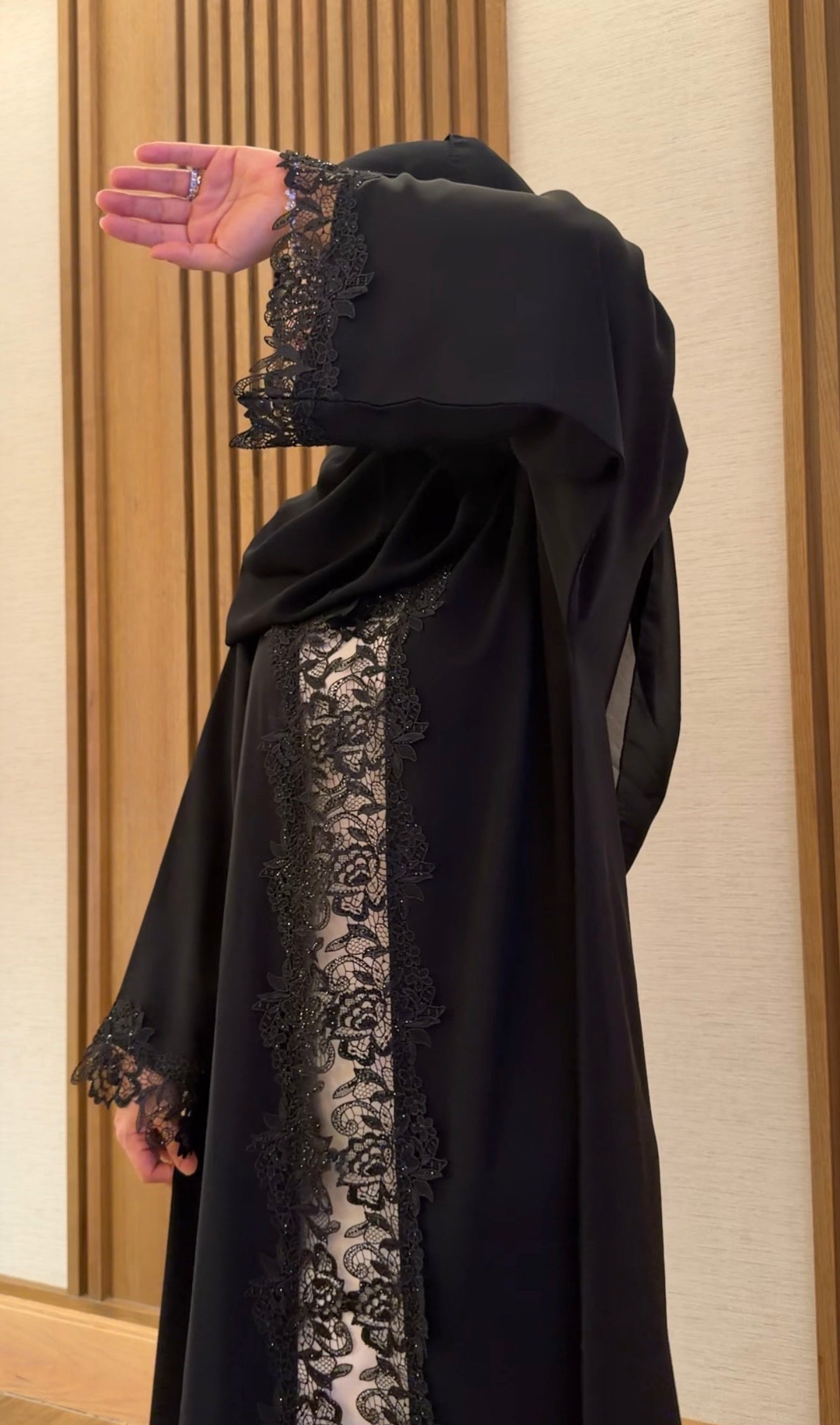 Black lace abayah