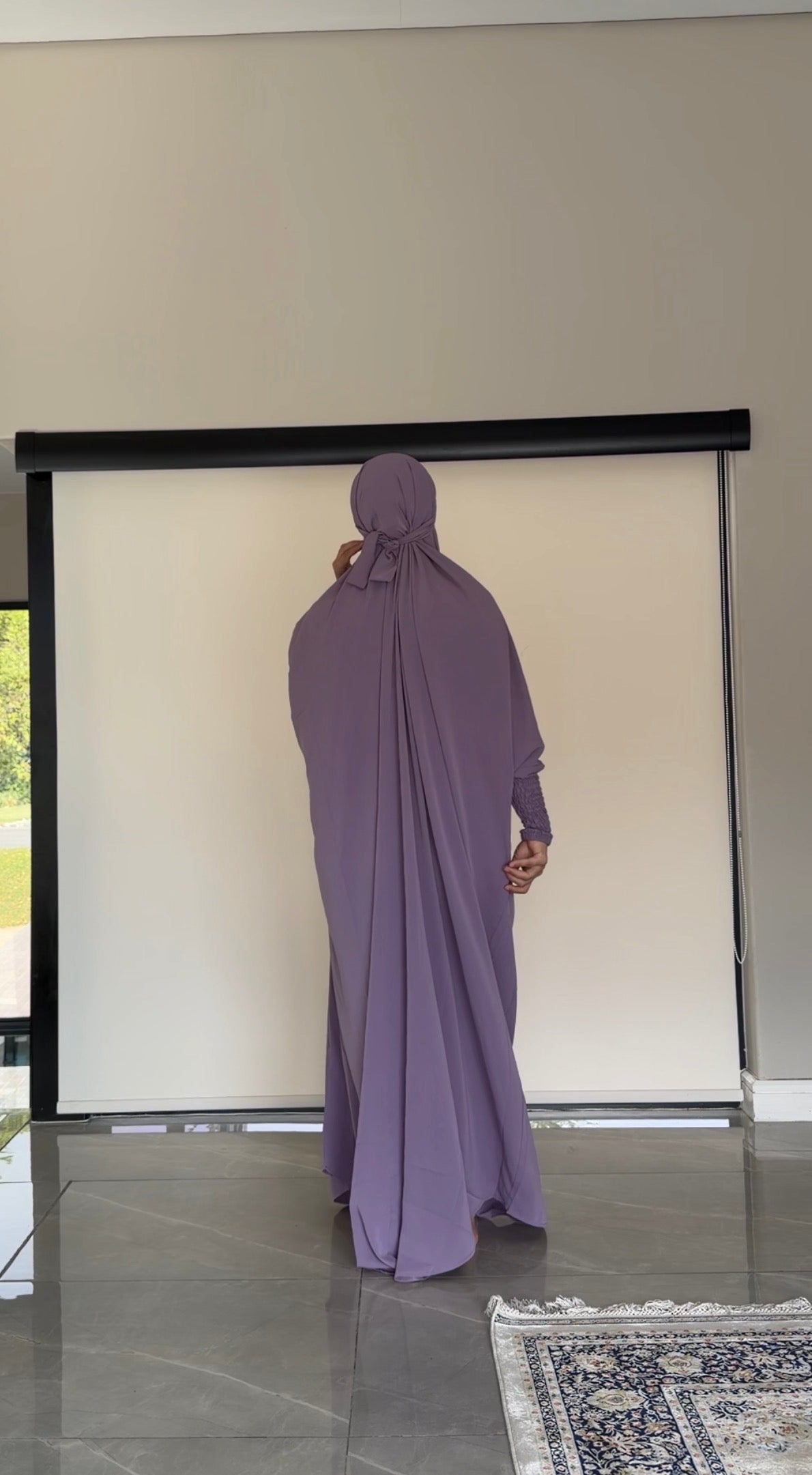 Purple long jilbaab