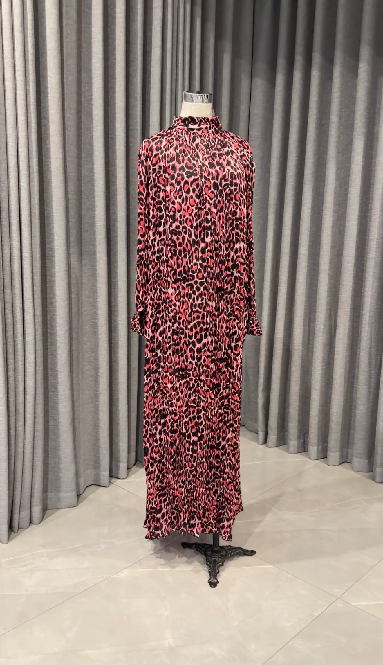 Pink pleated dress