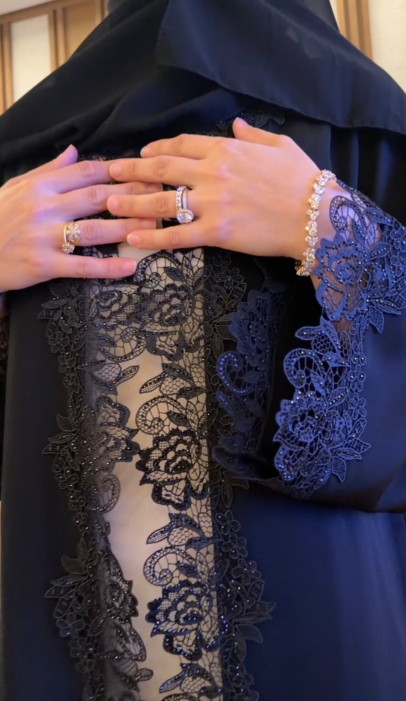 Black lace abayah
