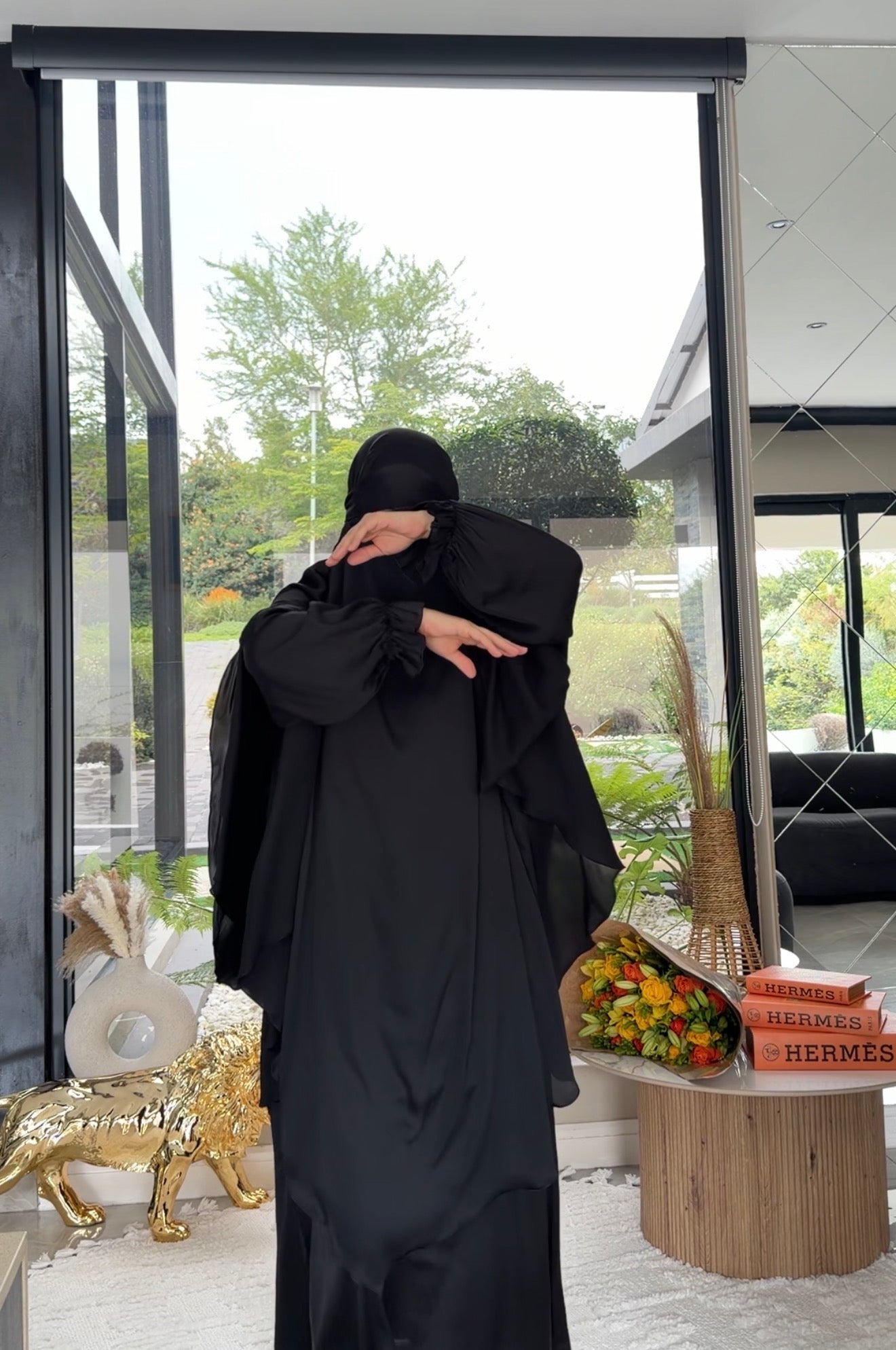 Black hareer Khimar or jilbaab