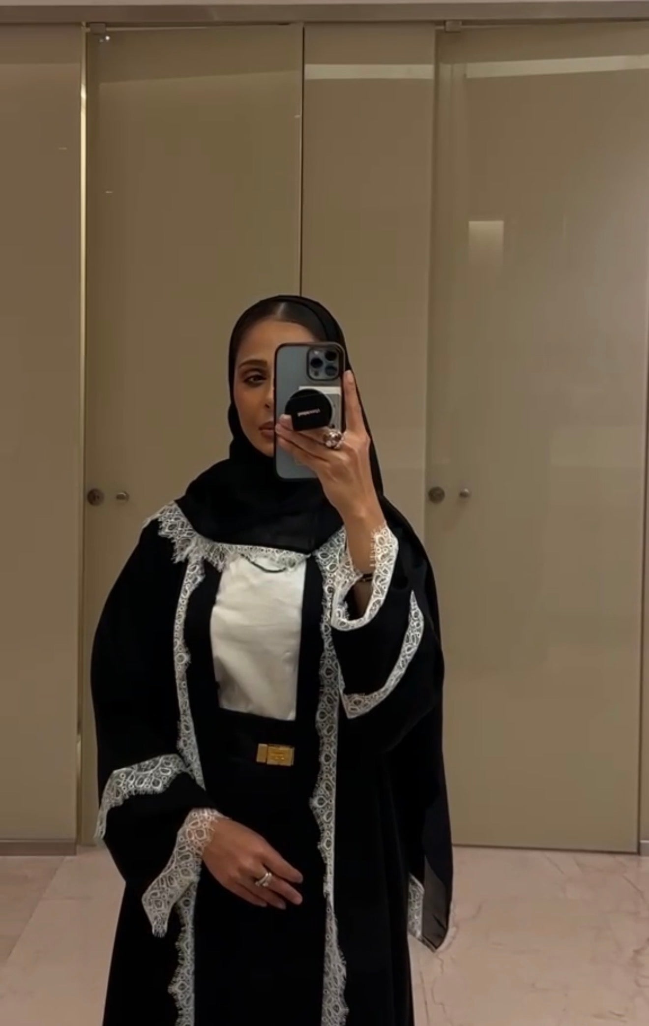 White Lace Abayah Style 1