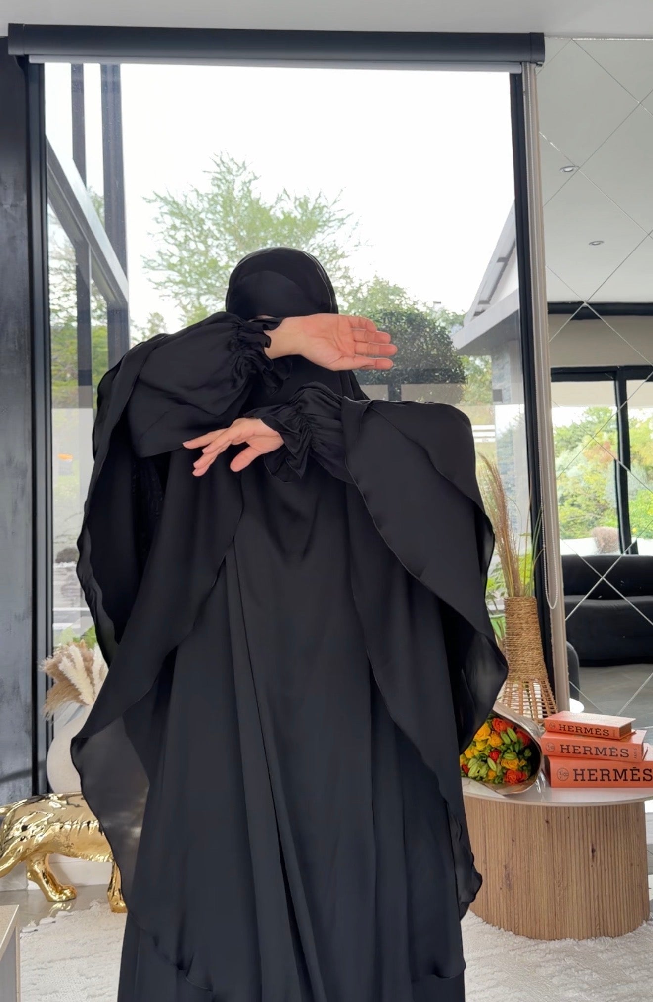 Black hareer Khimar or jilbaab