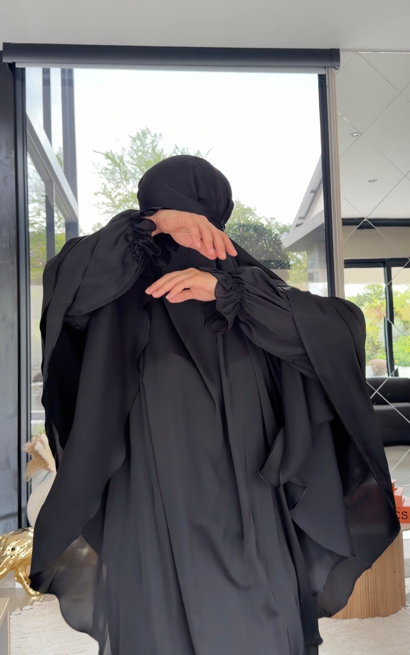 Black hareer Khimar or jilbaab