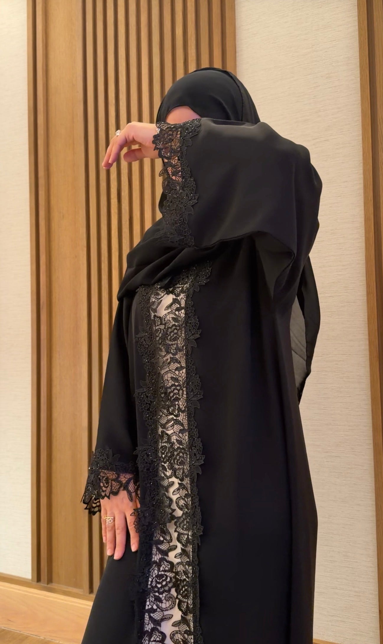 Black lace abayah