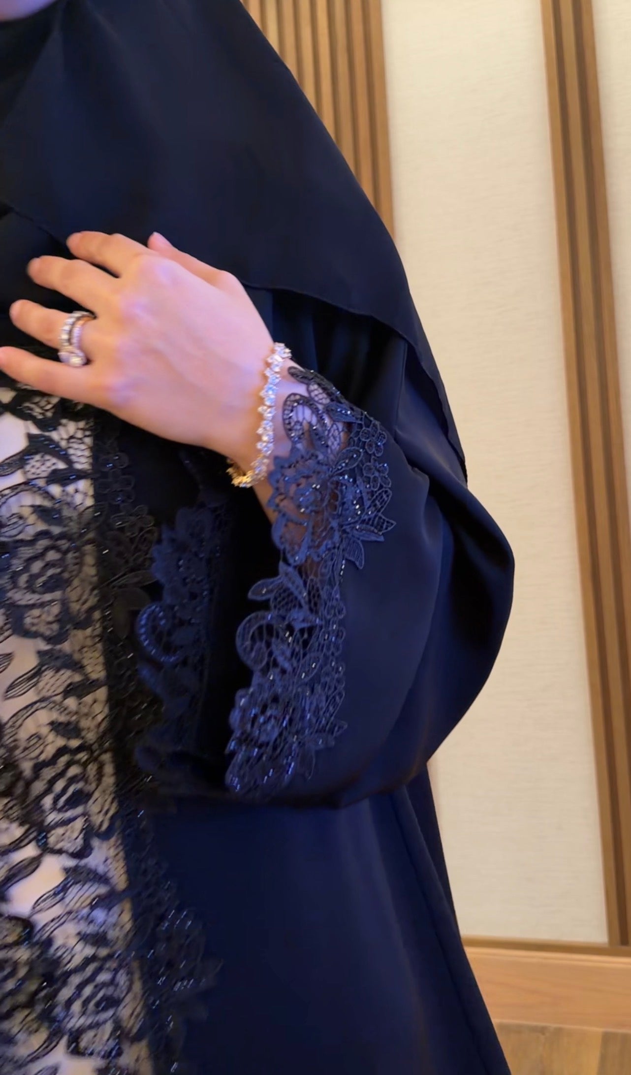 Black lace abayah
